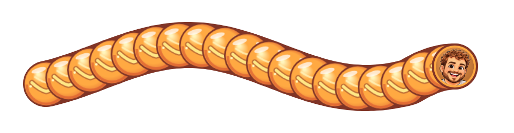 Dad’s orange snake
